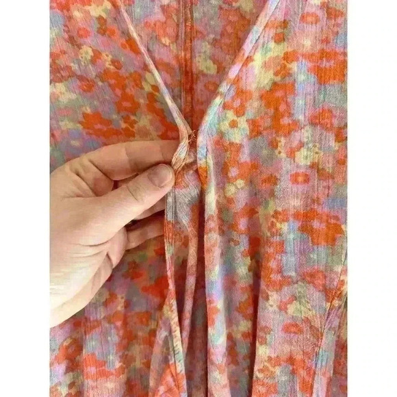 Billabong All for You Mini Dress Color Soft n Peachy 100% Viscose Size L - Picture 6 of 8